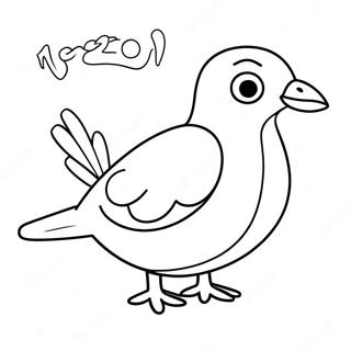 Verspielte Taube Mo Willems Ausmalbild 84830 25839