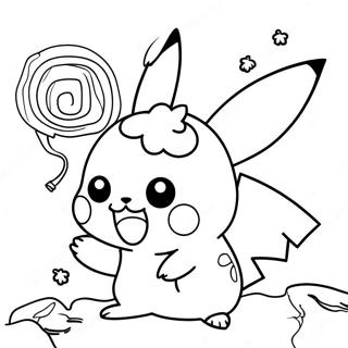 Gruseliges Pikachu Beim Süßes Oder Saures Ausmalbild Ausmalbilder