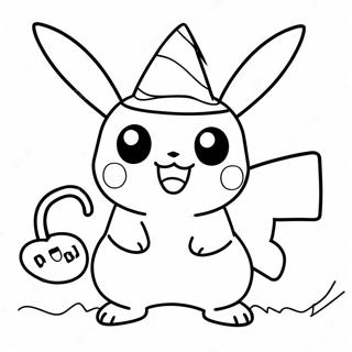 Gruseliges Pikachu Beim Süßes Oder Saures Ausmalbild Ausmalbilder