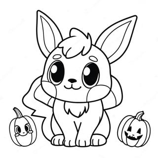 Charmantes Eevee Mit Kürbissen Ausmalbild Ausmalbilder