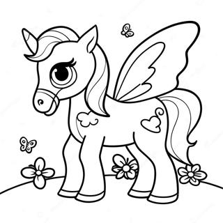 Fohlen Und Schmetterling Ausmalbild 84983-26047