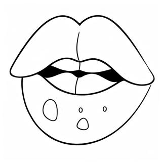 Niedliche Cartoon Lippen Ausmalbild 85133-26155