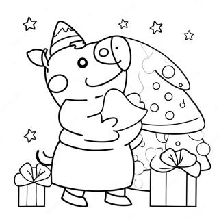 Peppa Wutz Weihnachtsausmalbild 85261-26248