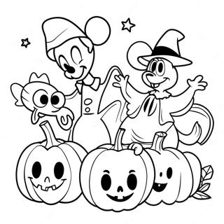 Gruselige Disney Figuren Halloween Ausmalbild Ausmalbilder