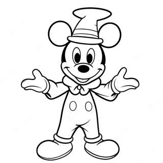 Mickey Mouse In Einem Halloween-Kostüm Ausmalbild Ausmalbilder