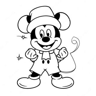 Mickey Mouse In Einem Halloween-Kostüm Ausmalbild Ausmalbilder