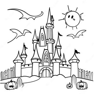 Heimgesuchtes Disney Schloss Halloween Ausmalbild Ausmalbilder