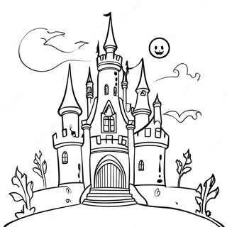 Heimgesuchtes Disney Schloss Halloween Ausmalbild Ausmalbilder
