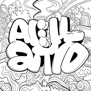 Kunstlerisches Schimpfwort Graffiti Ausmalbild 86237 27022