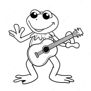 Kermit Der Frosch Spielt Gitarre Ausmalbild 86285-27049