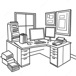 Kreativer Buroraum Ausmalbild 86648-27344