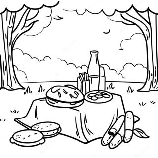 Sonniger Tag Picknick Ausmalbild 86671-27353