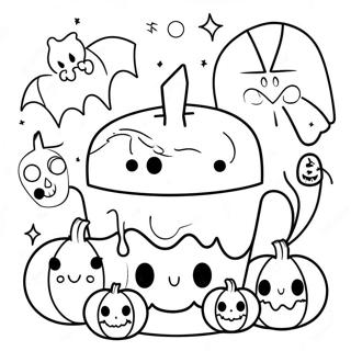 Halloween Kawaii Ausmalbild 86748-27410