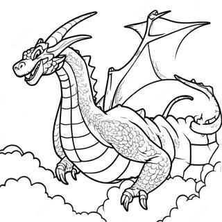 Konig Ghidorah Fliegt Am Himmel Ausmalbild 86955 27582
