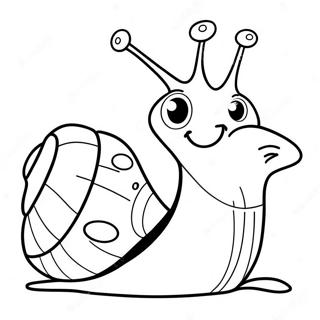 Susse Cartoon Schnecke Ausmalbild 86979-27593