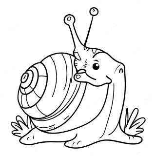 Susse Cartoon Schnecke Ausmalbild 86979-27594