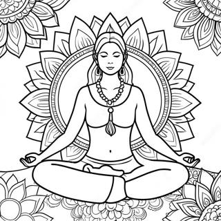 Friedliche Yoga Pose Ausmalbild 87056 27653