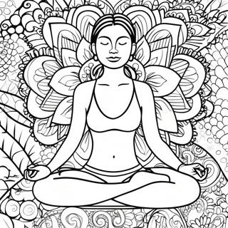 Friedliche Yoga Pose Ausmalbild 87056 27654