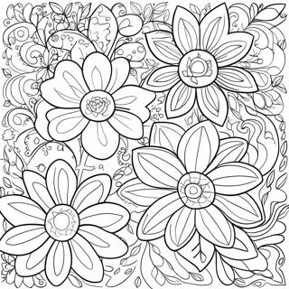 Sharpie Blumengarten Ausmalbild 87443 27953