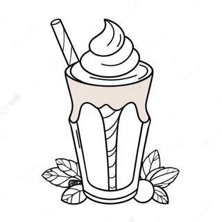 Schokoladenmilchshake Mit Schlagsahne Ausmalbild 87466-27965