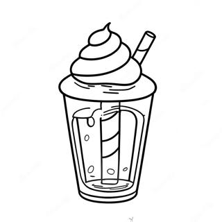 Schokoladenmilchshake Mit Schlagsahne Ausmalbild 87466-27967