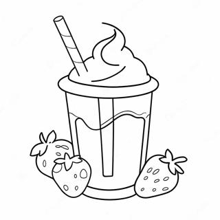 Erdbeermilchshake Mit Streuseln Ausmalbild 87467 27970