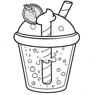 Minz Schokoladenstuckchen Milchshake Ausmalbild 87469-27978