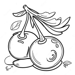 Saftige Rote Kirschen Ausmalbild 87545 28031