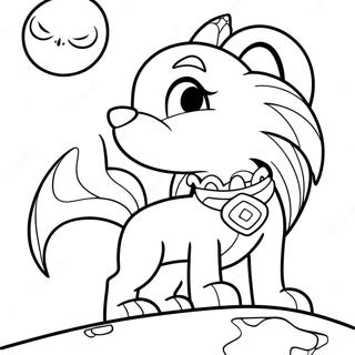 Clawdeen Wolf Heulend Zum Mond Ausmalbild 87878-28473