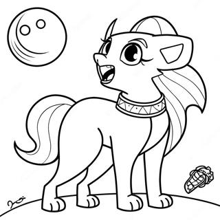 Clawdeen Wolf Heulend Zum Mond Ausmalbild 87878-28474