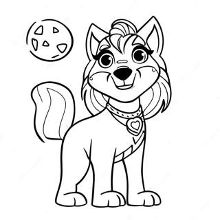 Clawdeen Wolf Heulend Zum Mond Ausmalbild 87878-28475