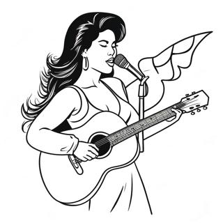 Selena Quintanilla Mit Gitarre Ausmalbild 87905-28500