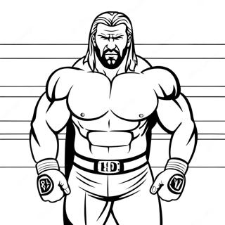 3d Triple H Im Ring Ausmalbild 87957-28360
