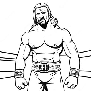 3d Triple H Im Ring Ausmalbild 87957 28538