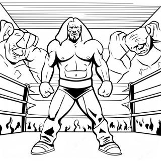 3d Triple H Im Ring Ausmalbild 87957 28540