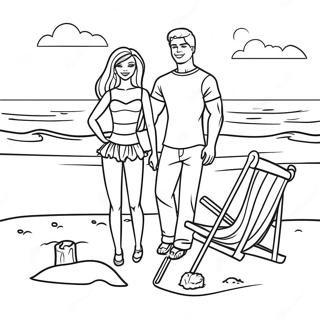 Barbie Und Ken Am Strand Ausmalbild 87983-28560