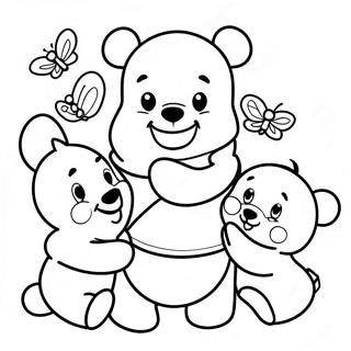 Niedlicher Baby Winnie Puuh Mit Freunden Ausmalbild 88057-28605