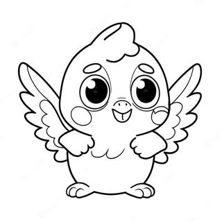 Liebenswertes Hatchimal Mit Flugeln Ausmalbild 88084-28625