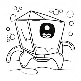 Niedliches Geometry Dash Monster Ausmalbild Ausmalbilder