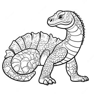 Realistisches Komodowaran Ausmalbild 88210-28723