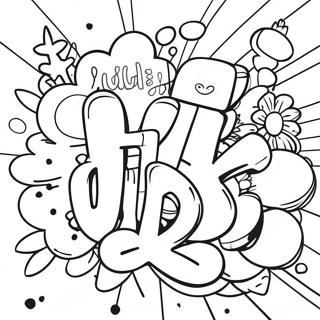 Buntes Dope Graffiti Ausmalbild 88236 28745