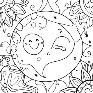 Verspielt Bohemian Sonne Und Mond Ausmalbild 88443 28905