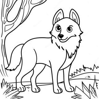 Ausmalbild Von Skurrilem Fuchs Und Hund 88755 29154