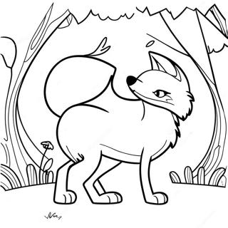 Ausmalbild Von Skurrilem Fuchs Und Hund 88755 29155