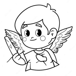 Abenteuerlicher Junge Mit Cupidos Bogen Ausmalbild 88806 29192