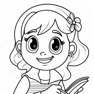 Lustiges Ausmalbild Eines Dork Diaries Charakters 88983-29317