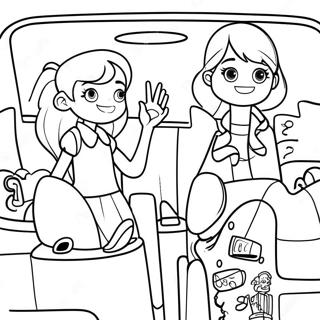 Abenteuerliche Szene Aus Den Dork Diaries Ausmalbild 88984-29323