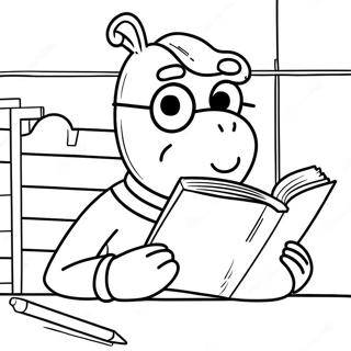 Arthur Liest Ein Buch Ausmalbild 89112-29424