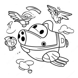 Super Wings Flugabenteuer Ausmalbild 89214-29498