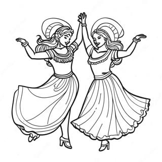 Lebhafte Fiesta Tanzer Ausmalbild 89603-29805